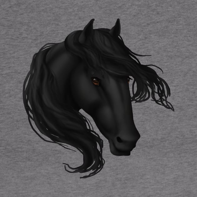 Horse Head - Black by FalconArt